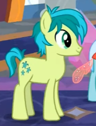 Size: 199x261 | Tagged: safe, derpibooru import, screencap, sandbar, earth pony, uprooted, cropped, side view, smiling, solo focus