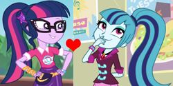 Size: 1182x590 | Tagged: safe, derpibooru import, sci-twi, sonata dusk, twilight sparkle, better together, equestria girls, rainbow rocks, sunset's backstage pass!, female, geode of telekinesis, heart, lesbian, magical geodes, sci-twinata, shipping, shipping domino, twinata