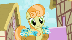 Size: 1280x720 | Tagged: safe, derpibooru import, screencap, junebug, earth pony, pony, secret of my excess, cute, female, mare, solo