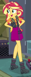 Size: 201x487 | Tagged: safe, derpibooru import, screencap, sunset shimmer, better together, costume conundrum, equestria girls, cropped, solo