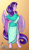 Size: 800x1358 | Tagged: safe, artist:omny87, derpibooru import, starlight glimmer, alicorn, anthro, unguligrade anthro, alicornified, clothes, female, gradient background, mare, patreon, patreon reward, race swap, signature, simple background, smiling, smirk, solo, starlicorn, toga