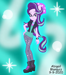 Size: 1280x1453 | Tagged: safe, artist:kova360, derpibooru import, starlight glimmer, human, equestria girls, beanie, clothes, hat, ponied up, pony ears, smiling, solo