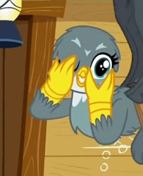 Size: 713x877 | Tagged: safe, derpibooru import, screencap, gabby, griffon, the fault in our cutie marks, solo, solo focus