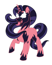 Size: 600x750 | Tagged: safe, artist:spyro-for-life, derpibooru import, rarity, pony, unicorn, fanfic:the symbiote, agony (symbiote), marvel, marvel comics, possessed, simple background, symbiote, transparent background