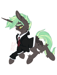 Size: 1920x2524 | Tagged: safe, artist:nightingalewolfie, derpibooru import, oc, oc:aaron limestone, pony, unicorn, clothes, male, simple background, solo, stallion, suit, transparent background