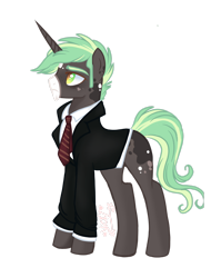 Size: 1920x2524 | Tagged: safe, artist:nightingalewolfie, derpibooru import, oc, oc:aaron limestone, pony, unicorn, clothes, male, simple background, solo, stallion, suit, transparent background