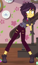 Size: 267x454 | Tagged: safe, derpibooru import, screencap, sunset shimmer, better together, costume conundrum, equestria girls, converse, cropped, shoes, solo, vampire shimmer