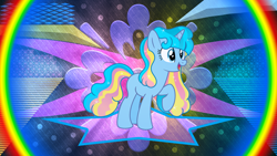 Size: 3840x2160 | Tagged: safe, artist:digimonlover101, artist:laszlvfx, derpibooru import, edit, oc, oc:dreamy drift, pony, unicorn, female, mare, solo, vector, wallpaper, wallpaper edit