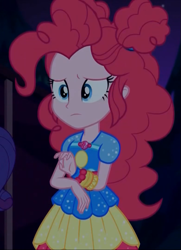 Size: 555x767 | Tagged: safe, derpibooru import, screencap, pinkie pie, better together, equestria girls, sunset's backstage pass!, cropped, solo focus