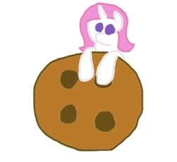 Size: 640x588 | Tagged: safe, artist:whistle blossom, derpibooru import, princess celestia, alicorn, pony, cewestia, chibi, chocolate chip cookies, cookie, cute, cutelestia, drawn on phone, female, filly, foal, food, pink-mane celestia, simple background, solo, white background, younger