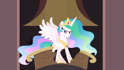 Size: 7529x4235 | Tagged: safe, artist:pumpkinpieforlife, derpibooru import, princess celestia, alicorn, pony, absurd resolution, alternate universe, female, imminent transformation, mare, role reversal, solo, this will end in daybreaker, vector