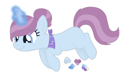 Size: 1800x1076 | Tagged: safe, artist:magicuniclaws, derpibooru import, oc, pony, unicorn, female, magic, magical lesbian spawn, mare, offspring, parent:nurse redheart, parent:trixie, simple background, solo, transparent background