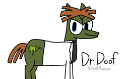 Size: 1280x800 | Tagged: safe, artist:sanikmaynaze, derpibooru import, earth pony, pony, crossover, dr doofenshmirtz, phineas and ferb, ponified, solo