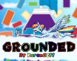 Size: 1280x1024 | Tagged: safe, artist:korencz11, derpibooru import, rainbow dash, soarin', pegasus, pony, fanfic:grounded, fanfic, fanfic art, female, foal, male, parent:rainbow dash, parent:soarin', shipping, soarindash, straight