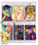 Size: 1660x2000 | Tagged: safe, artist:gnomehuts, derpibooru import, fluttershy, human, pegasus, pony, animatronic, axe, bust, chica, clothes, crossover, cupcake, face mask, female, five nights at freddy's, food, hat, male, mare, mask, michael afton, necktie, purple guy, scarf, six fanarts, ticci-toby, toy chica, weapon