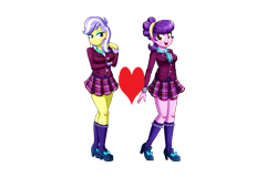 Size: 3125x2000 | Tagged: safe, artist:the-butch-x, derpibooru import, edit, suri polomare, upper crust, equestria girls, female, heart, infidelity, lesbian, shipping, shipping domino, simple background, suricrust, transparent background