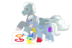 Size: 1280x854 | Tagged: safe, artist:itstechtock, derpibooru import, silver lining, silver zoom, pony, female, filly, simple background, transparent background