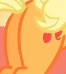 Size: 233x262 | Tagged: safe, derpibooru import, screencap, applejack, earth pony, pony, applebutt, butt, plot