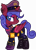 Size: 4000x5539 | Tagged: safe, alternate version, artist:n0kkun, derpibooru import, oc, oc only, oc:commander dark fang, alicorn, bat pony, bat pony alicorn, pony, alicorn oc, bat pony oc, bat wings, belt, boots, bowtie, clothes, coat, dagger, ear piercing, earring, eyeshadow, fangs, female, gloves, hat, horn, jewelry, knife, makeup, mare, pants, piercing, shirt, shoes, simple background, solo, transparent background, uniform, weapon, wings