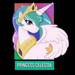 Size: 1080x1080 | Tagged: safe, alternate version, artist:kahelekreations, derpibooru import, princess celestia, alicorn, pony, bust, female, jewelry, mare, peytral, solo, tiara