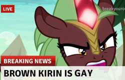 Size: 541x346 | Tagged: safe, derpibooru import, edit, edited screencap, screencap, cinder glow, summer flare, kirin, break your own news, female, gay, glowing horn, horn, imminent nirik, implied lesbian, male