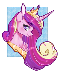 Size: 1500x1845 | Tagged: safe, artist:fuufuucuddles, artist:haine--chan, derpibooru import, princess cadance, alicorn, pony, blushing, bust, chest fluff, cute, cutedance, ear fluff, female, heart eyes, mare, portrait, profile, simple background, solo, transparent background, wingding eyes