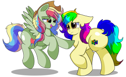 Size: 7400x4500 | Tagged: safe, artist:rainbowtashie, derpibooru import, applejack, rainbow dash, oc, oc:rainbow tashie, oc:zap-apple jam, earth pony, pegasus, pony, butt, commissioner:bigonionbean, cowboy hat, cutie mark, extra thicc, female, flank, freckles, fusion, fusion:zap-apple jam, hat, mare, plot, ponytail, simple background, stetson, transparent background, writer:bigonionbean