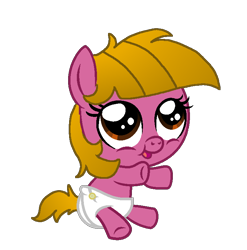 Size: 736x744 | Tagged: safe, artist:lynnthenerdkitty, derpibooru import, oc, oc only, oc:apricot, pegasus, pony, baby, baby pony, base, base used, diaper, female, filly, foal, simple background, solo, transparent background