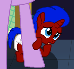 Size: 420x393 | Tagged: safe, artist:lynnthenerdkitty, derpibooru import, oc, oc:paddy sparkle, pony, age regression, base, base used, colt, diaper, male, optimus prime, ponified, transformers