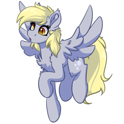 Size: 4000x4000 | Tagged: safe, artist:witchtaunter, derpibooru import, derpy hooves, pegasus, pony, chest fluff, ear fluff, female, mare, simple background, solo, transparent background