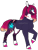 Size: 661x881 | Tagged: safe, artist:malinraf1615, derpibooru import, fizzlepop berrytwist, tempest shadow, pony, unicorn, alternate hairstyle, anklet, broken horn, chest fluff, clothes, coat markings, eye scar, female, headcanon, horn, horn ring, jewelry, mare, raised hoof, redesign, ring, scar, shirt, simple background, solo, transparent background, unshorn fetlocks, wedding ring