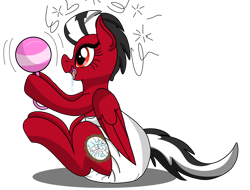 Size: 1280x972 | Tagged: safe, artist:lynnthenerdkitty, derpibooru import, pegasus, pony, adult foal, diaper, diaper fetish, drool, enchanted, enchantment, fetish, foal, hypnosis, mental regression, open mouth, ponified, poofy diaper, rattle, shatter, simple background, sitting, smiling, solo, transformers, transparent background