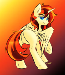 Size: 2992x3432 | Tagged: safe, artist:senya, derpibooru import, oc, oc:cornelia nelson, alicorn, pony, solo