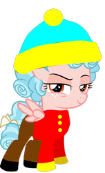 Size: 1523x2500 | Tagged: safe, artist:crystalmagic6, artist:rapmlpandbttffan23, derpibooru import, edit, cozy glow, pegasus, pony, 1000 hours in ms paint, eric cartman, female, filly, looking at you, simple background, solo, south park, transparent background, vector, vector edit, wat