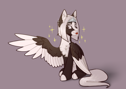 Size: 1946x1370 | Tagged: safe, artist:dark lightning, derpibooru import, oc, oc:kate braxton, pegasus, pony, commission, crown, jewelry, regalia, solo, stars, tongue out