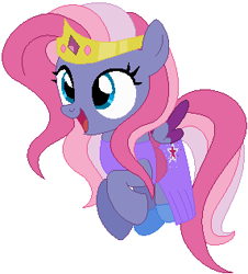 Size: 286x316 | Tagged: safe, artist:awoomarblesoda, artist:user15432, derpibooru import, starsong, pegasus, pony, g3, g4, base used, clothes, costume, crown, dress, g3 to g4, generation leap, gown, halloween, halloween costume, holiday, jewelry, princess, princess costume, princess dress, regalia, shoes, simple background, solo, white background