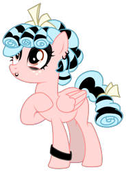 Size: 2009x2724 | Tagged: safe, artist:kazeblue, derpibooru import, cozy glow, pegasus, pony, alternate hairstyle, bow, bracelet, dyed hair, dyed mane, ear piercing, earring, emo, eyeshadow, female, freckles, goth, hair bow, jewelry, lip piercing, makeup, mare, mascara, missing cutie mark, older, older cozy glow, piercing, raised hoof, simple background, solo, transparent background, wristband