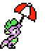 Size: 64x76 | Tagged: safe, artist:color anon, spike, dragon, animated, pixel art, solo, umbrella