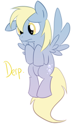 Size: 1700x2500 | Tagged: safe, artist:ecokitty, derpibooru import, derpy hooves, pegasus, pony, female, mare, simple background, solo, transparent background, worried