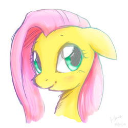 Size: 467x467 | Tagged: safe, artist:derpiihooves, derpibooru import, fluttershy, pegasus, pony, bust, female, floppy ears, mare, solo