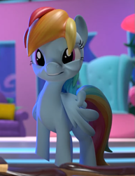 Size: 545x705 | Tagged: safe, derpibooru import, screencap, rainbow dash, pegasus, pony, hello pinkie pie, cropped, female, mare, solo