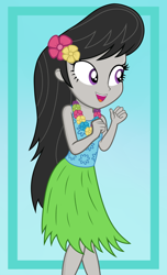 Size: 2500x4100 | Tagged: safe, artist:daarkenn, derpibooru import, octavia melody, equestria girls, clothes, female, grass skirt, skirt, solo