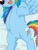 Size: 491x642 | Tagged: safe, artist:kaizenwerx, derpibooru import, edit, rainbow dash, pegasus, pony, belly, bipedal, cropped, featureless crotch, female, open mouth, pictures of bellies, solo