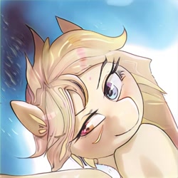 Size: 1024x1024 | Tagged: safe, artist:thisponydoesnotexist, derpibooru import, bust, female, heterochromia, mane, mare, neural network, solo