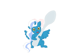 Size: 1024x768 | Tagged: safe, artist:russia13666, derpibooru import, oc, oc:fleurbelle, alicorn, alicorn oc, bow, female, golden eyes, hair bow, holding, horn, mare, simple background, spoon, transparent background, wingding eyes, wings