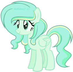 Size: 896x882 | Tagged: safe, artist:wolfiefox27, derpibooru import, oc, oc only, oc:minty mist, pegasus, pegasus oc, simple background, solo, transparent background, wings