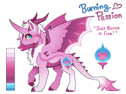 Size: 1040x780 | Tagged: safe, artist:lastnight-light, derpibooru import, oc, oc:burning passion, dracony, dragon, hybrid, pony, horn, horns, hybrid wings, male, simple background, solo, transparent background, wings