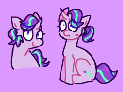 Size: 500x372 | Tagged: safe, artist:chimerakit, derpibooru import, starlight glimmer, pony, unicorn, alternate hairstyle, female, ponytail, short hair, short mane, solo