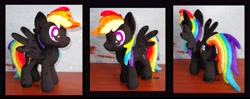 Size: 8800x3496 | Tagged: safe, artist:calusariac, derpibooru import, rainbow dash, pony, absurd resolution, irl, palette swap, photo, plushie, recolor, solo