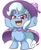 Size: 950x1150 | Tagged: safe, artist:phoenixrk49, derpibooru import, trixie, pony, unicorn, cape, chibi, clothes, cute, hat, miniponi, open mouth, simple background, trixie's cape, trixie's hat, weapons-grade cute, white background